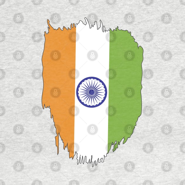 India Flag in Tricolor with Ashoka Chakra Desi Indian by alltheprints